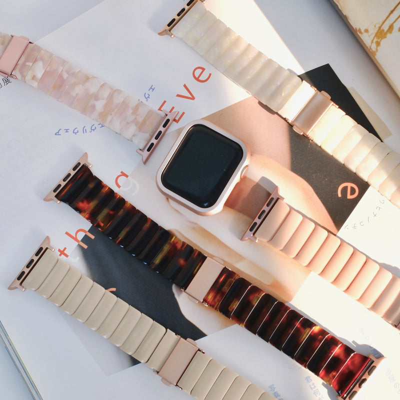「クリアレジンミックス」樹脂×メタル Apple Watchバンド