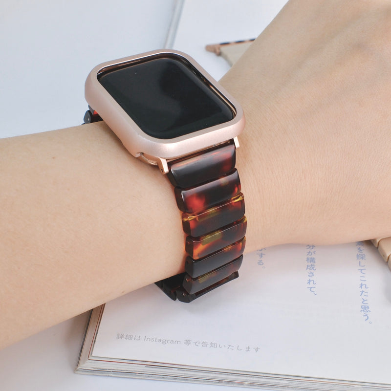 「クリアレジンミックス」樹脂×メタル Apple Watchバンド