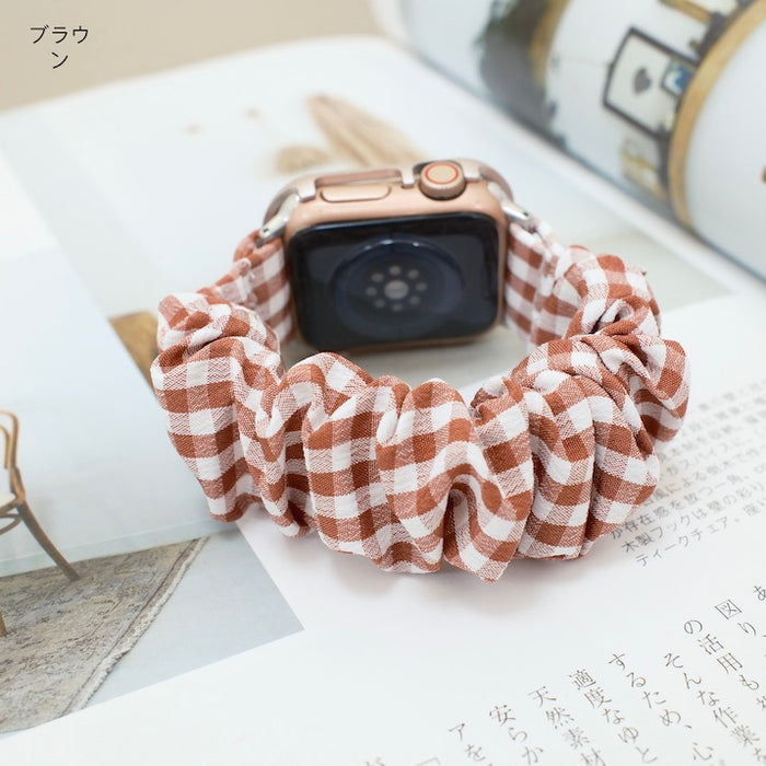 チェック柄シュシュ」Apple Watchバンド – gaacal