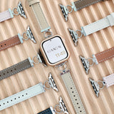 「ハートエレガンス」金属×PUレザー Apple Watchバンド