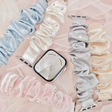 「ビジューきらめく光沢」ナイロンシュシュ Apple Watchバンド（全5色）