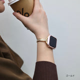 「ダブルラインの輝き」メタルブレスレット風ウォッチバンド