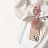 「ふわもこリストストラップ」TPUスマホケース