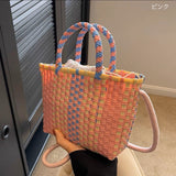 「色を編む」かご編み2wayバッグ