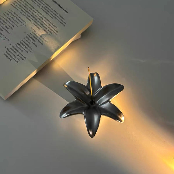 「ゆらぐ香り」ゆりモチーフ陶器お香立て