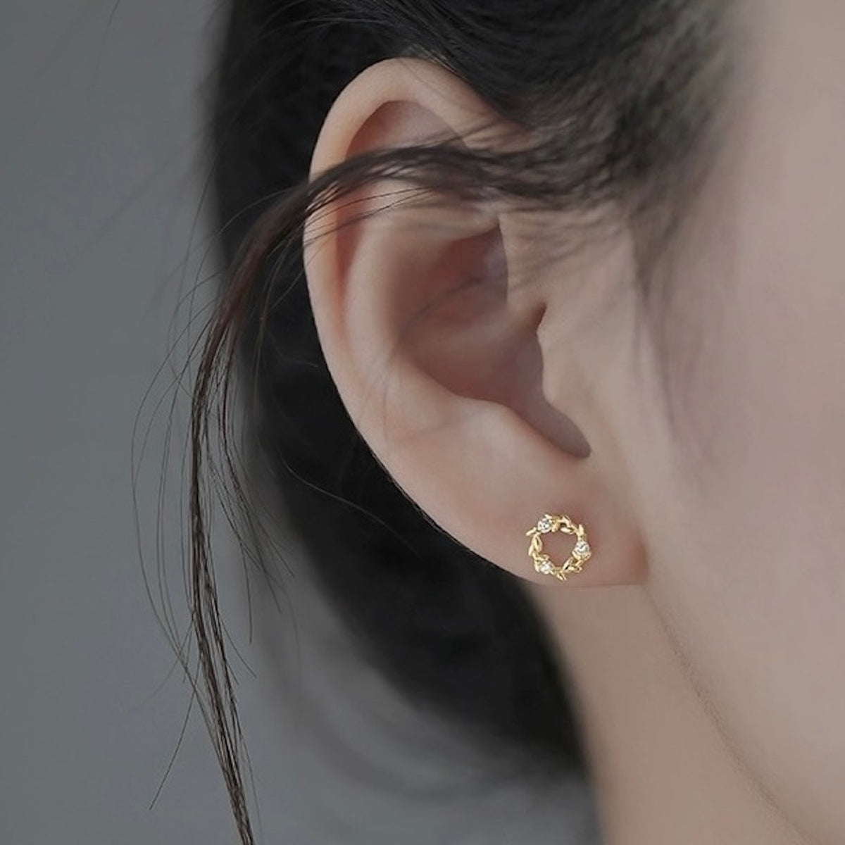 マザーオブパール　サークルピアス マザーオブパールサークルピアス