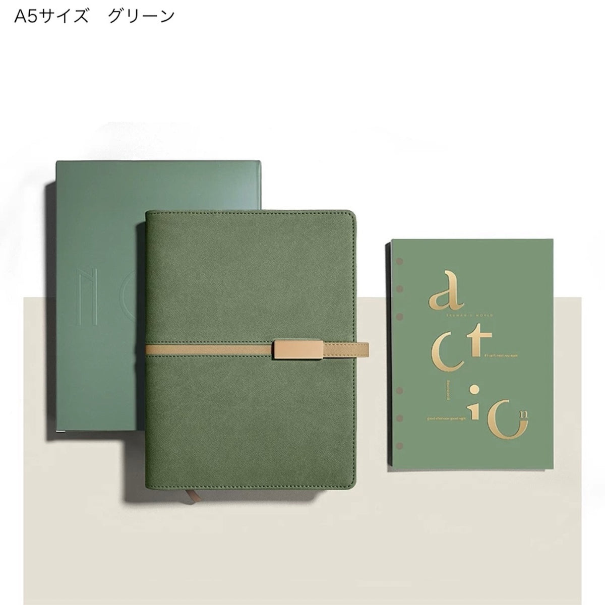 直線的なシンプル」マグネット式ノートA5 – gaacal