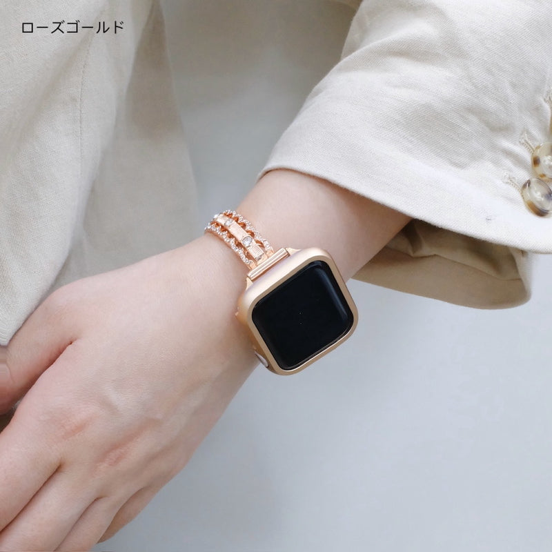 「レース＆ラインストーン」Apple Watchバンド