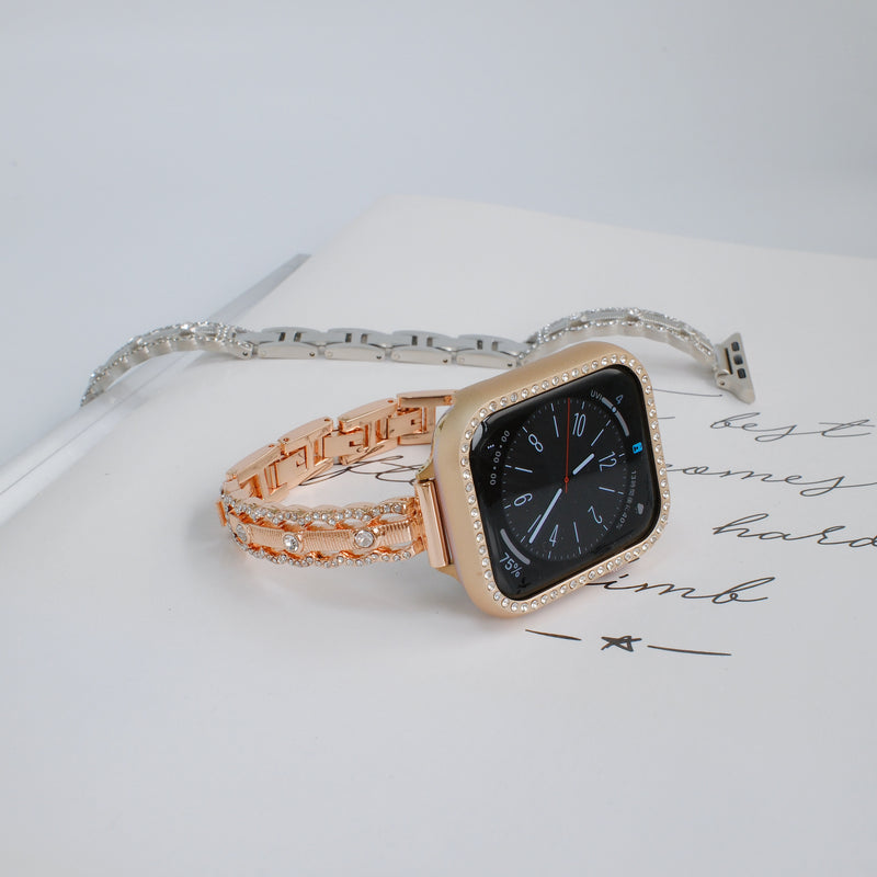 「レース＆ラインストーン」Apple Watchバンド