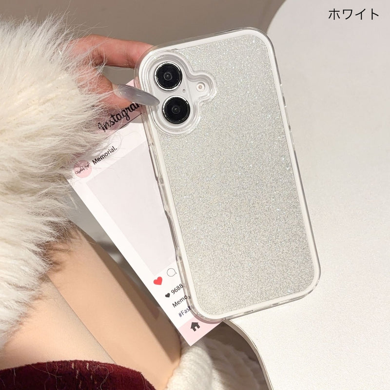 「春、新しい彩り」シンプルカラーラメ入りスマホケース