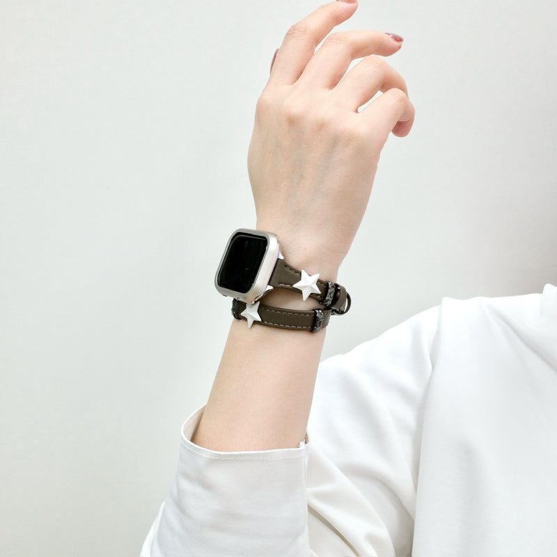「スターアクセント」PUレザーダブル2重バンド