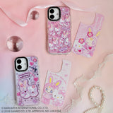 GAACAL×メゾピアノ×ハローキティ　着せ替えスマホケースセット【PaleCase(パレケース)専用】MagSafe対応  セットデザインa（パープル＆千鳥格子）