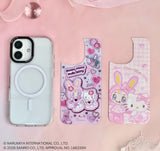 GAACAL×メゾピアノ×ハローキティ　着せ替えスマホケースセット【PaleCase(パレケース)専用】MagSafe対応  セットデザインa（パープル＆千鳥格子）