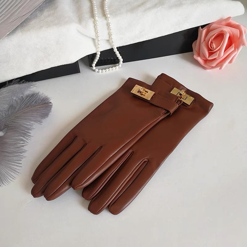 タグ付き新品【UGG】スマホOK / ファブリック＆レザー手袋