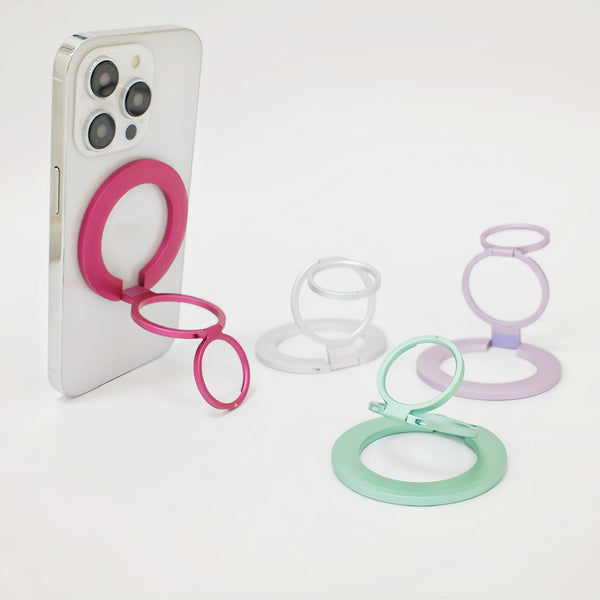 「スマートに使えて、見た目も美しい」両面マグネット式スマホリングスタンド