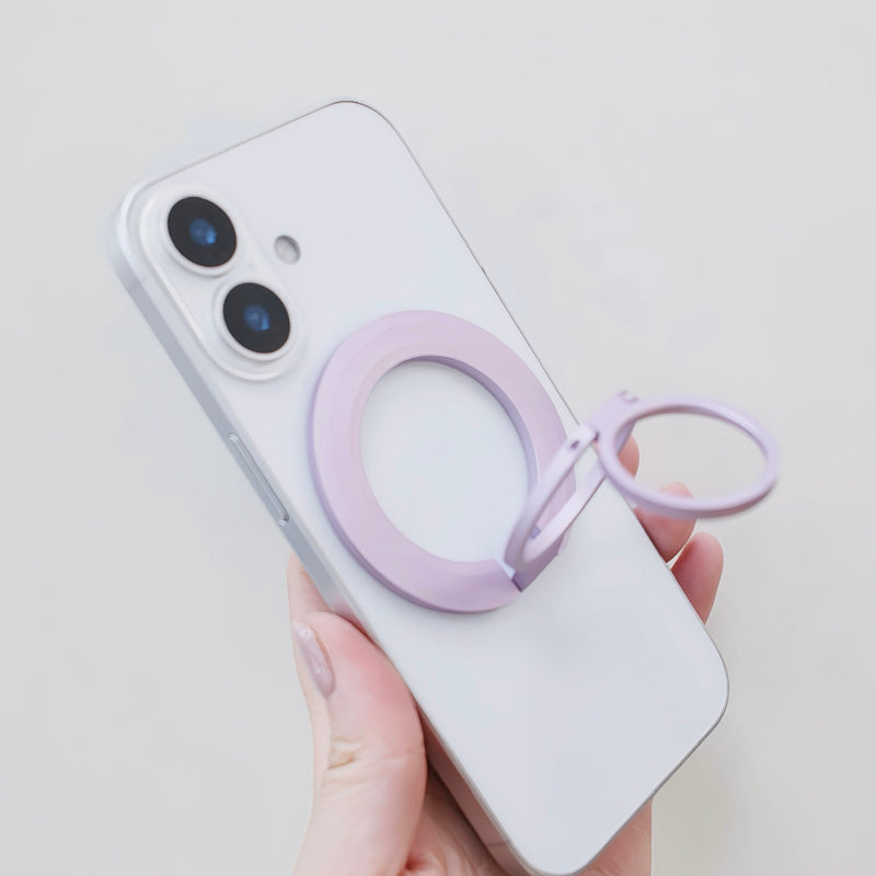 「スマートに使えて、見た目も美しい」両面マグネット式スマホリングスタンド