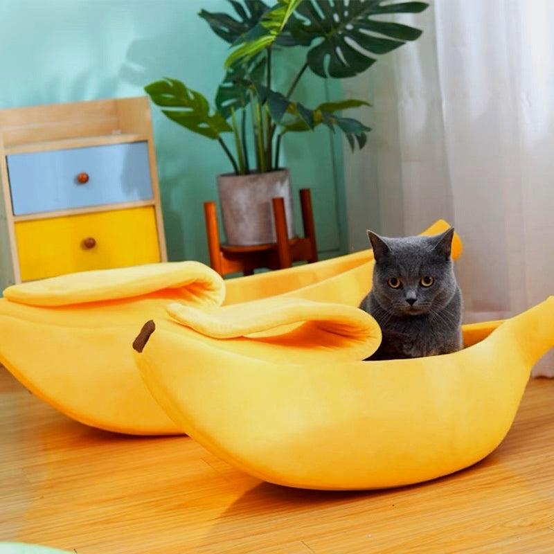 「安眠バナナ」バナナ型ペットベッド