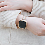 「エレガントな輝き」ジルコニアビーズ Apple Watchバンド