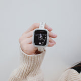 「エレガントな輝き」ジルコニアビーズ Apple Watchバンド