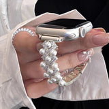 「パール×ビジュー」クロスデザイン Apple Watch バンド