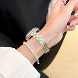 「パール×ビジュー」クロスデザイン Apple Watch バンド