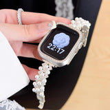 「パール×ビジュー」クロスデザイン Apple Watch バンド