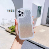 p00715 「推し色が、今日の味方になる」手になじむウェーブ デザインシート iPhoneケース クリアホワイトxゴールド（グラデーション ） 商品画像 13