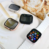 「横から見えない」防覗き見×耐衝撃 PC一体型 強化ガラス フルカバーAppleWatch保護ケース