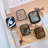 「横から見えない」防覗き見×耐衝撃 PC一体型 強化ガラス フルカバーAppleWatch保護ケース