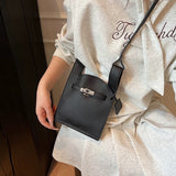 大人かわいいを叶える、上品なロック付きミニショルダーバッグ