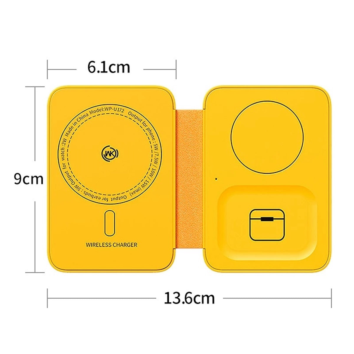 One for All」磁気3in1の折り畳みワイヤレス充電器15W,タイプC Magsafe