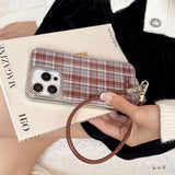 「ベアチェック」シルバーフレーム iPhoneケース