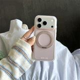 「好きな角度でひと休み」360°回転リングスタンド付き マット半透明 iPhoneケース iPhone17 16 15