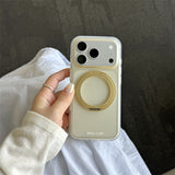 「好きな角度でひと休み」360°回転リングスタンド付き マット半透明 iPhoneケース iPhone17 16 15