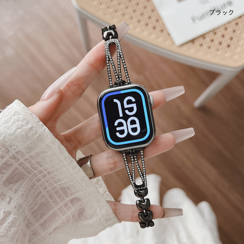 「きらめく華奢感」メタルApple Watchバンド