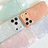 「お気に入りが、今日の気分を上げてくれる」シェル風 オーロラ iPhoneケース