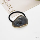 「ミルクコーヒー ジオメトリック」ヘアゴム