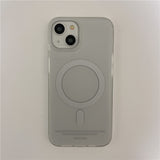 「マットに透ける」2層デザイン マグネット対応 iPhoneケース iPhone15 14