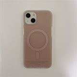 「マットに透ける」2層デザイン マグネット対応 iPhoneケース iPhone15 14