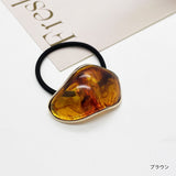 「ミルクコーヒー ジオメトリック」ヘアゴム