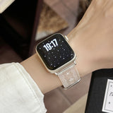 「線画で遊ぶクリアな手元」TPU Apple Watchバンド Series 10/11