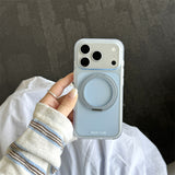 「好きな角度でひと休み」360°回転リングスタンド付き マット半透明 iPhoneケース iPhone17 16 15