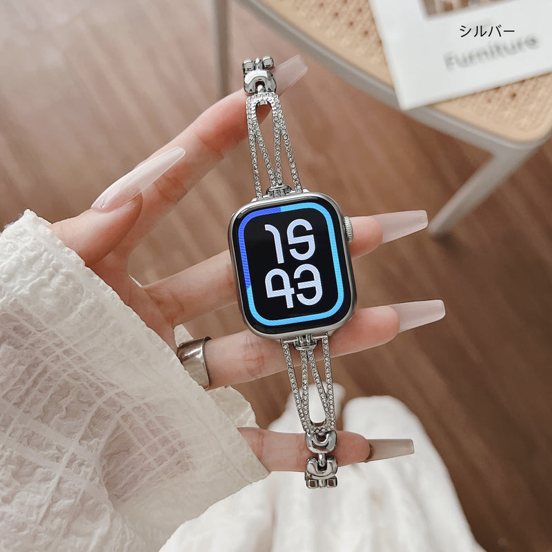 「きらめく華奢感」メタルApple Watchバンド