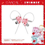 GAACAL×SWIMMER 着せ替え有線イヤホン【クリア】シャワーチェリー  LIFEEAR Nova仕様