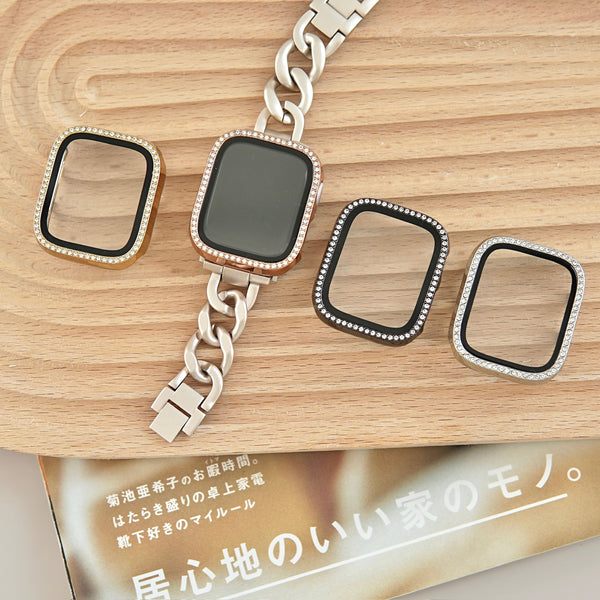 「キラキラケース」アップルウォッチ保護シール付きケース