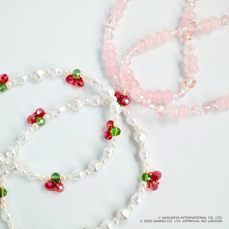 GAACAL×メゾ・ピアノ×ハローキティ ビーズストラップ（フォンタブ付き）