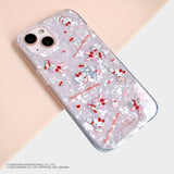 GAACAL×メゾ・ピアノ×ハローキティ　パール・ダイヤカッド付きスマホケース