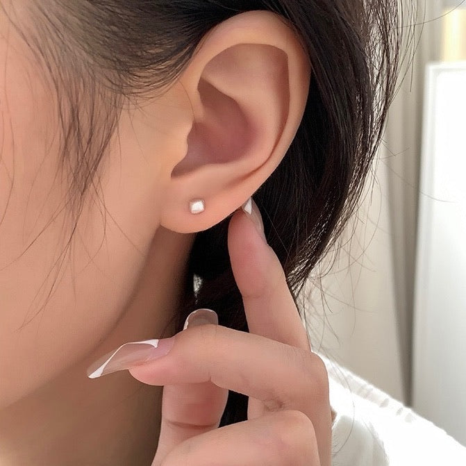 「毎日にそっと寄り添う」マットシルバーのミニピアス