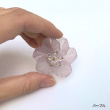 「花びらの余韻」海棠モチーフピアス／イヤリング〈片耳〉