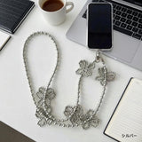 2WAY 手作り風ビーズフラワーチェーン｜上品なパールと薔薇のモチーフで彩る、シンプルかわいいマルチチェーン